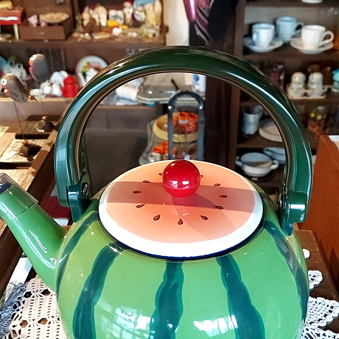 エジリー ホーロー やかん フルーツケトル 2.4L すいか エジリー