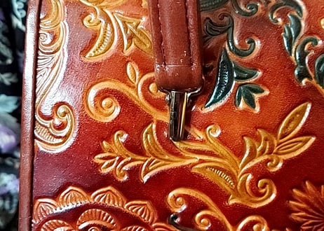 1970´s✨型押しレザーVintagebag