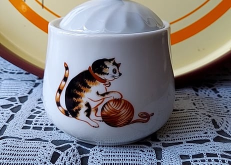 陶器製✩.*˚ユニーク猫のポット