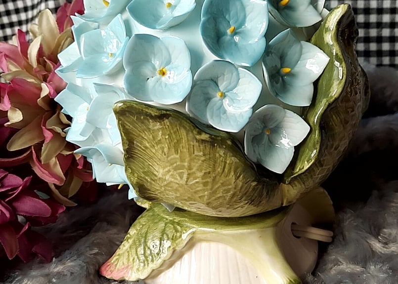 陶器の紫陽花ランプ | あんちーくKIDAN STORE