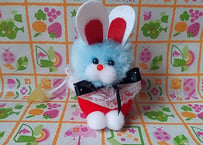 Fancy🐰🌼*･吸盤付きうさぎのマスコット ブルー