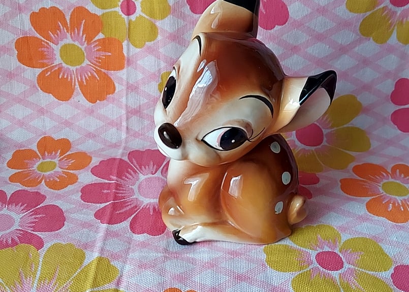 ウォルト・ディズニー💕バンビ陶器の貯金箱 | あんちーくKIDAN STORE