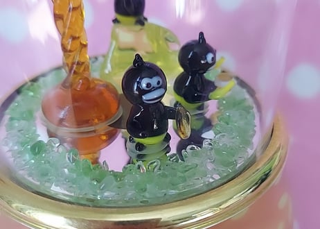 ドーム入り硝子細工🌴黒んぼのオルゴール