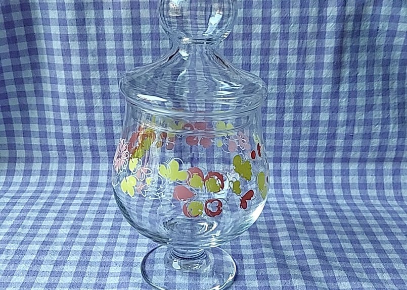 佐々木ガラス・スタンド付きキャンディポット | あんちーくKIDAN STORE