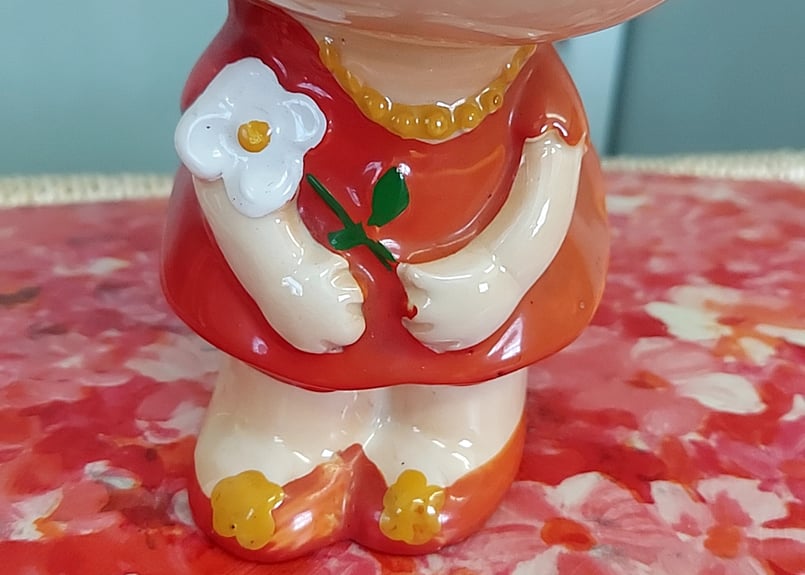 水森亜土ちゃん❤️お花ハットの貯金箱 | あんちーくKIDAN STORE