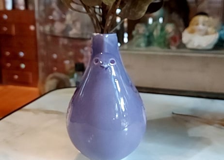 陶器製✩.*˚ぷっくり鳥モチーフ、フラワーベース