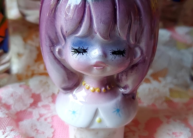 水森亜土ちゃん‪💜‪陶器のボトルカバー | あんちーくKIDAN STORE‬‬