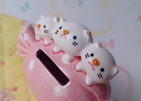Fancy🍬キャンティにくっつく猫ちゃん貯金箱