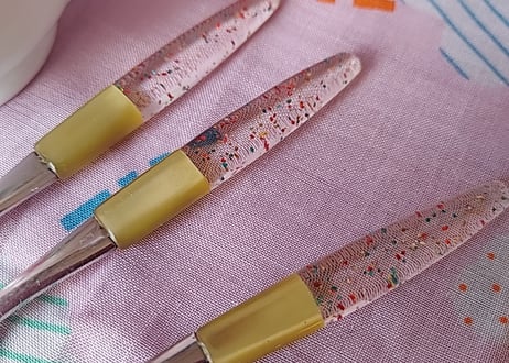 グリッター入りの姫フォーク