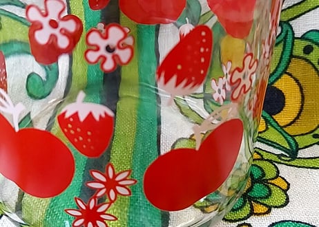 リンゴといちごのフルーツ柄✩.*˚ホームジャー