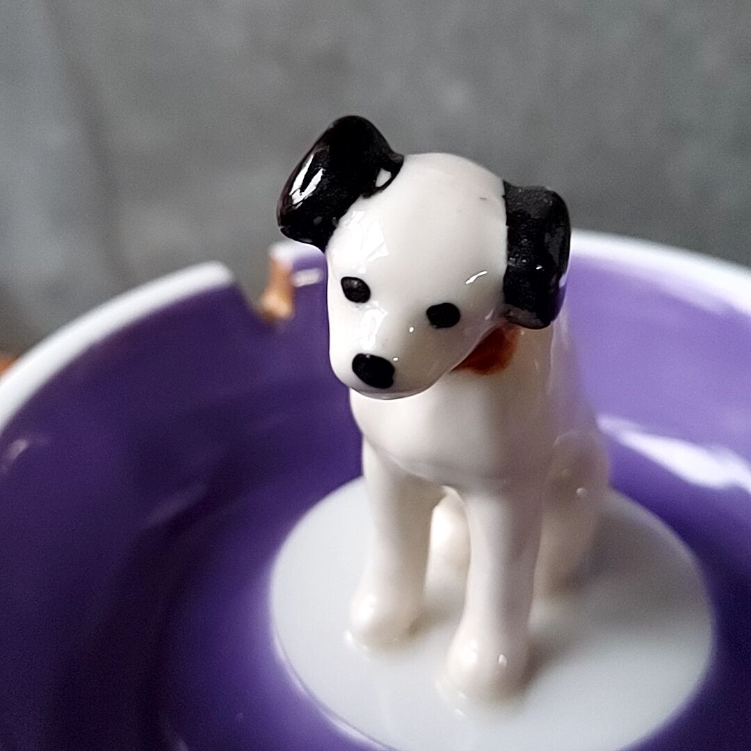 Victor ビクター犬　灰皿セット ビクター犬 Victor ニッパー君 チューリップ型灰皿
