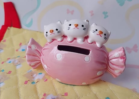 Fancy🍬キャンティにくっつく猫ちゃん貯金箱