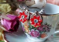 1960´s✩.*˚揺れるサークルフラワーVintageイヤリング