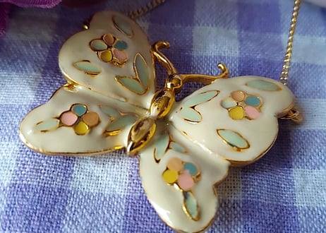 1970´s✩.*˚お花蝶々Vintageネックレス