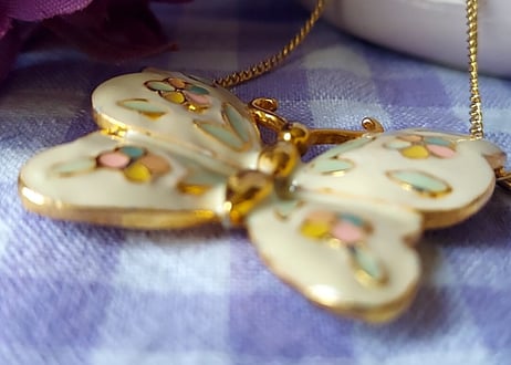 1970´s✩.*˚お花蝶々Vintageネックレス