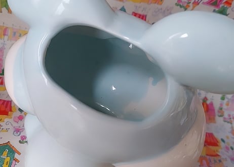 Fancy🩷ᩚうさぎの陶器、靴べら入れ ブルー