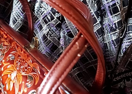 1970´s✨型押しレザーVintagebag