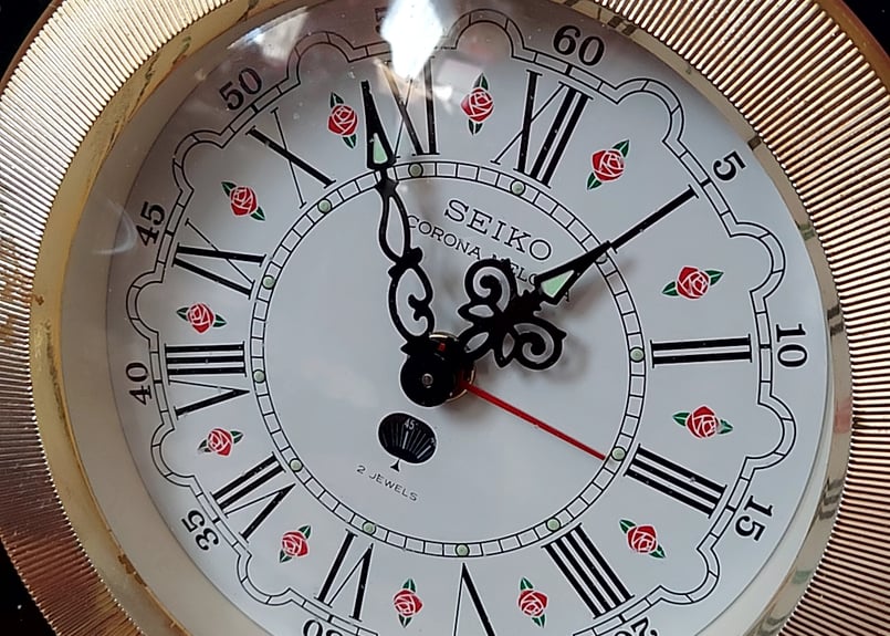 SEIKO・コロナメロディア🌹バラモダンなゼンマイ時計 | あんちーく