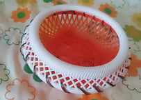 プラスティックの編みかご 小