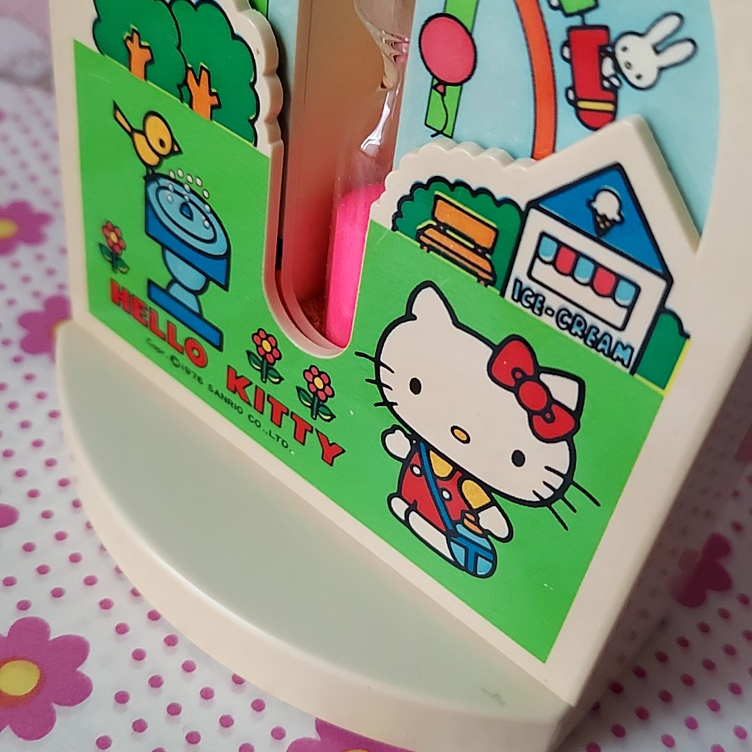 昭和レトロ キキララ 砂時計 76年 1976年・キティちゃんの回転砂時計 | あんちーくKIDAN STORE