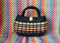 ビニールとラタンのVintageBAG