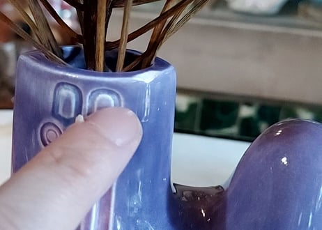 陶器製✩.*˚ぷっくり鳥モチーフ、フラワーベース