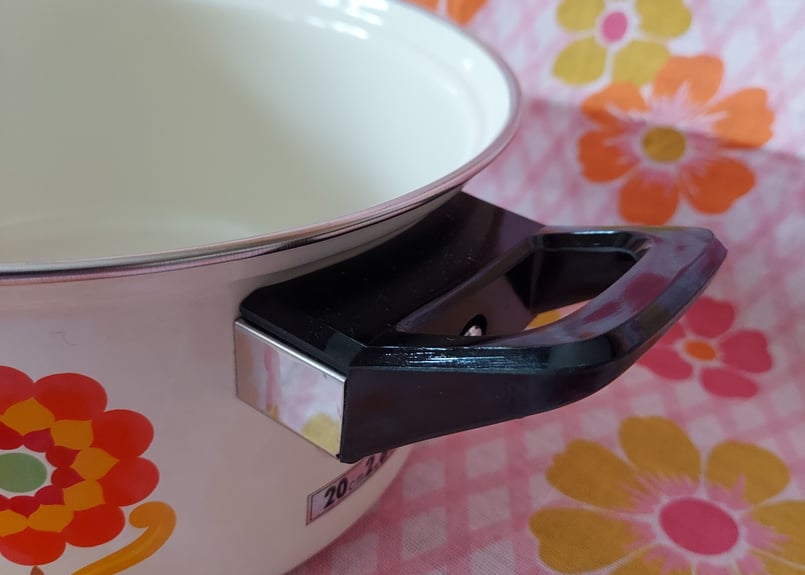 コトブキホーロー・ポップな花柄両手鍋 | あんちーくKIDAN STORE