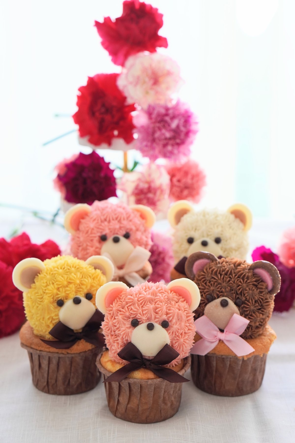 思わずにっこり♡癒しのくまちゃんカップケーキ動画レッスン | おかし