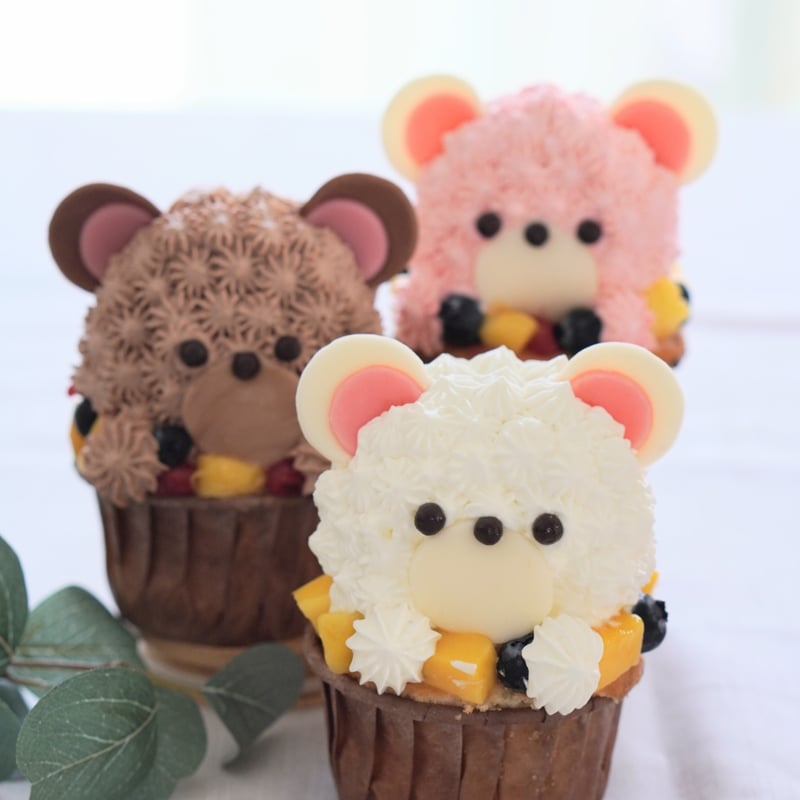 思わずにっこり♡癒しのくまちゃんカップケーキ動画レッスン