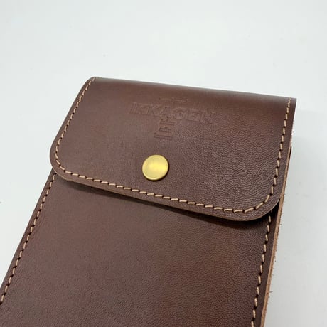 【リニューアル】レザースマホベルトポーチ（ハンドメイド／コンパクト／iPhone／android／裏地有／ギフト対応）