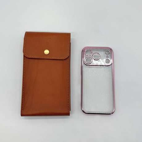 【リニューアル】レザースマホベルトポーチ（ハンドメイド／コンパクト／iPhone／android／裏地有／ギフト対応）