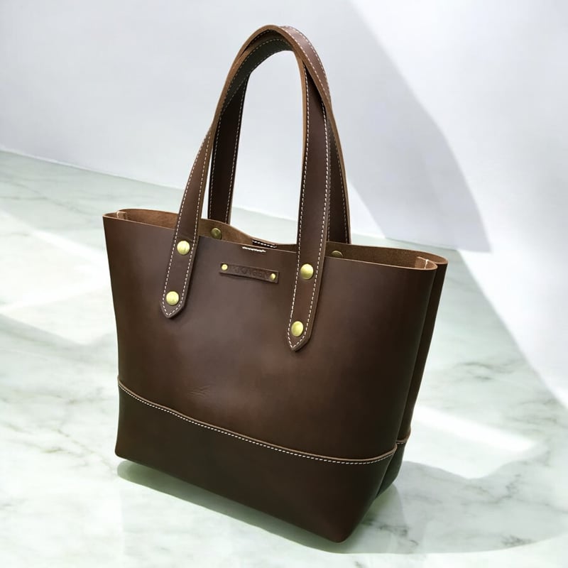 モンブラン レザー トートバッグ ダークブラウン A4収納可能 肩掛け