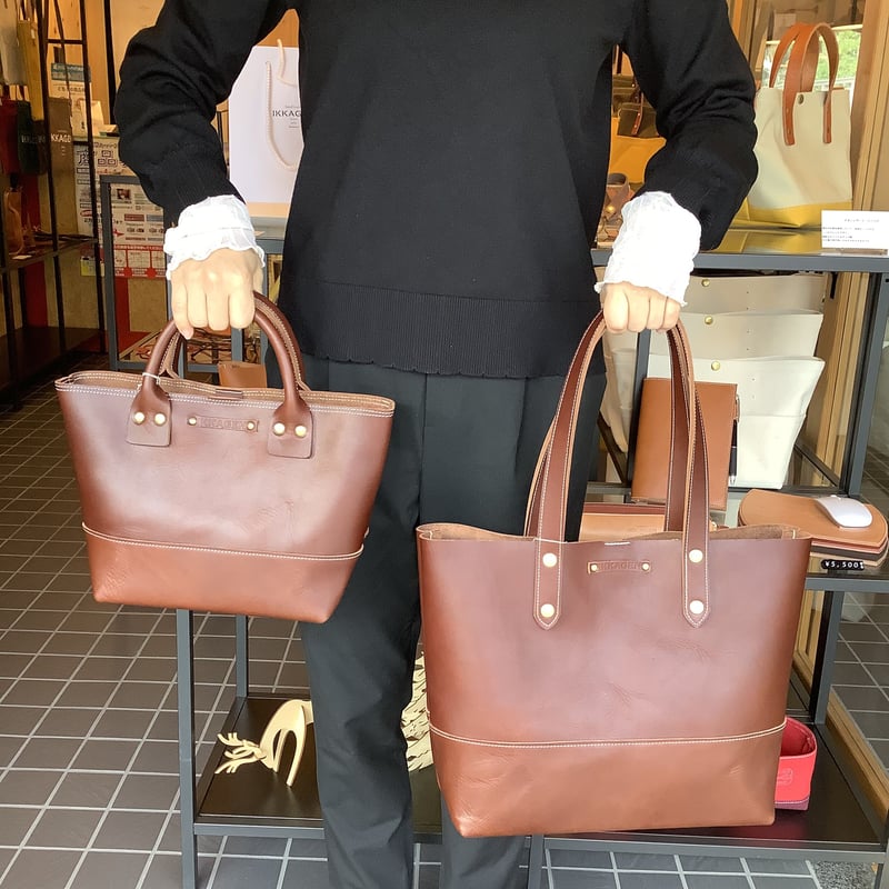 ブラウン レザー トートバッグ