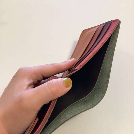 二つ折り財布 （カーキ）