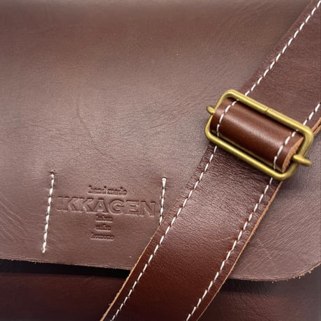 レザーフラップショルダーバッグL