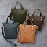 レザー2way縦長ショルダーバッグ