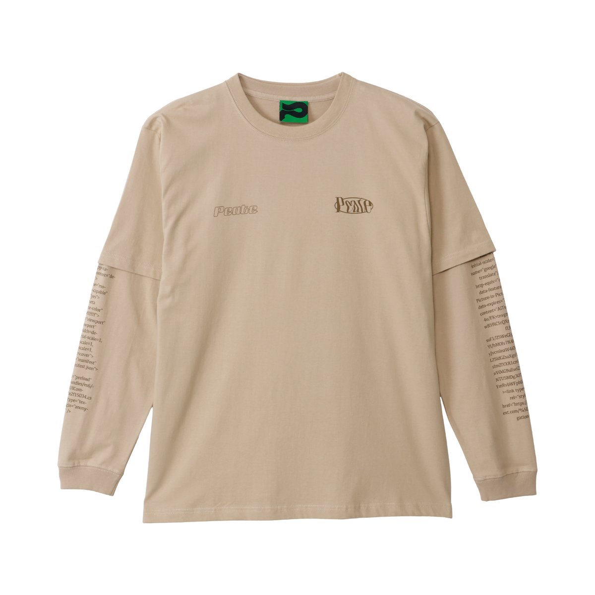 peate スウェット Peate layered T-shirt 2P(Beige) | Peate