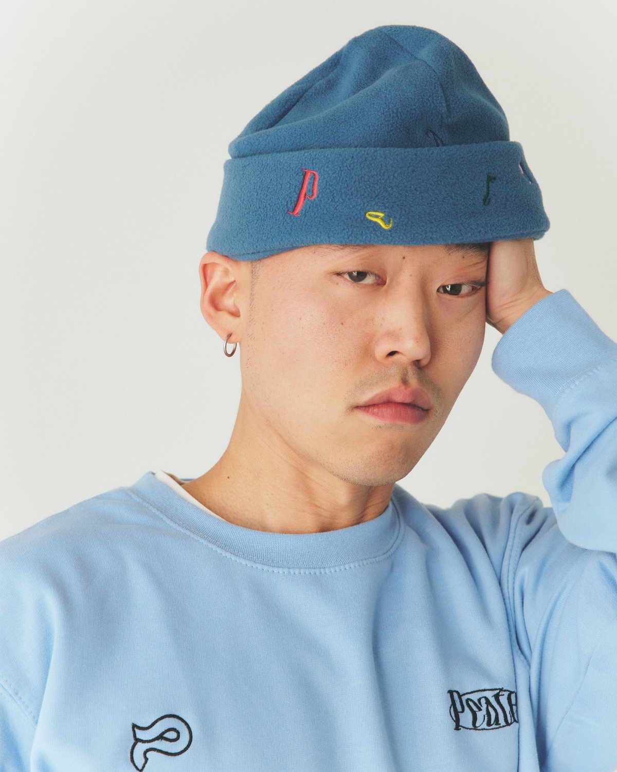 Peate fleece knit cap(navy) | Peate