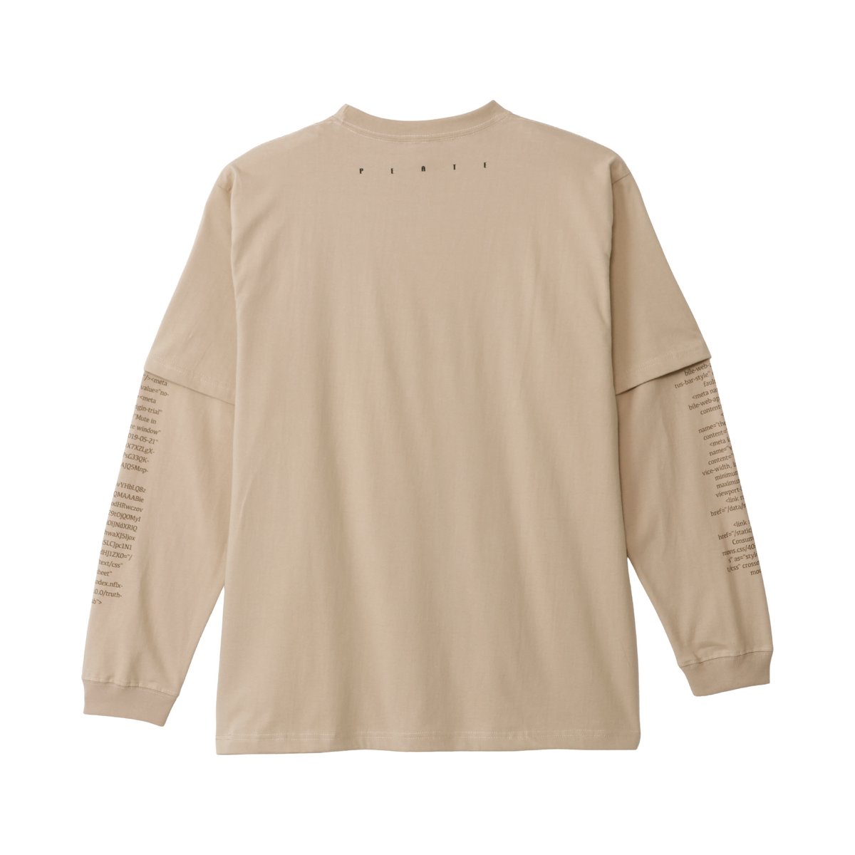 Peate layered T-shirt 2P(Beige) | Peate
