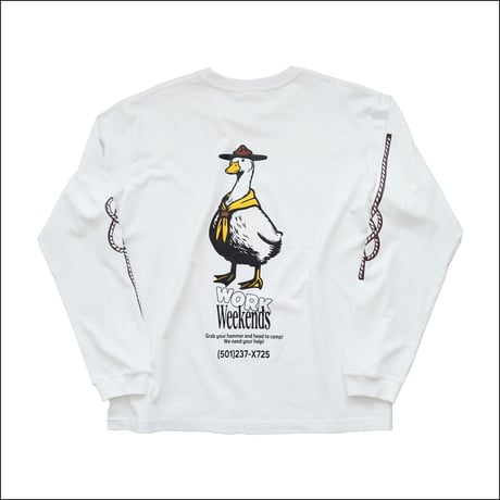 Duck L/S T-shirt(wh)