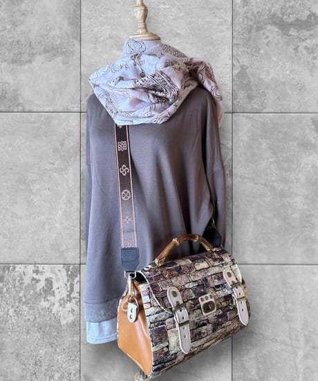 Carter messenger bag(ブラウン)レンガ調