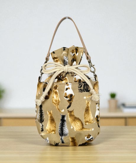丸底ミニ巾着 にゃんこ後ろ姿🐈