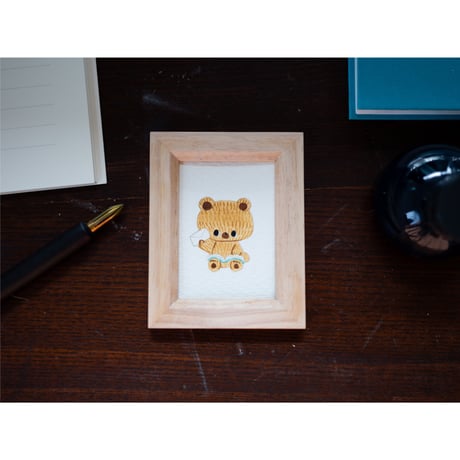 小さな原画　あきのもりゆうびんきょく「ここにあしたのぼくへのおてがみはさんどこ」