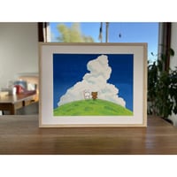 大きな原画「あのくものむこうまでいこう」