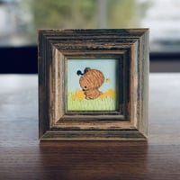 小さな原画　えほんとつばめ「なによんでるの？むずかしいおとなのほんさ」