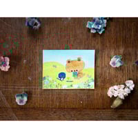 小さな原画　えほんとつばめ 「ほら ここも ぽんって はるのおと したよ」