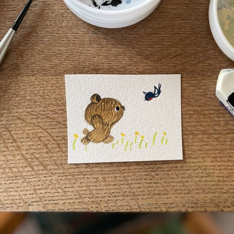 もっと小さな原画  えほんとつばめ（またはるがきて１）「あっ」