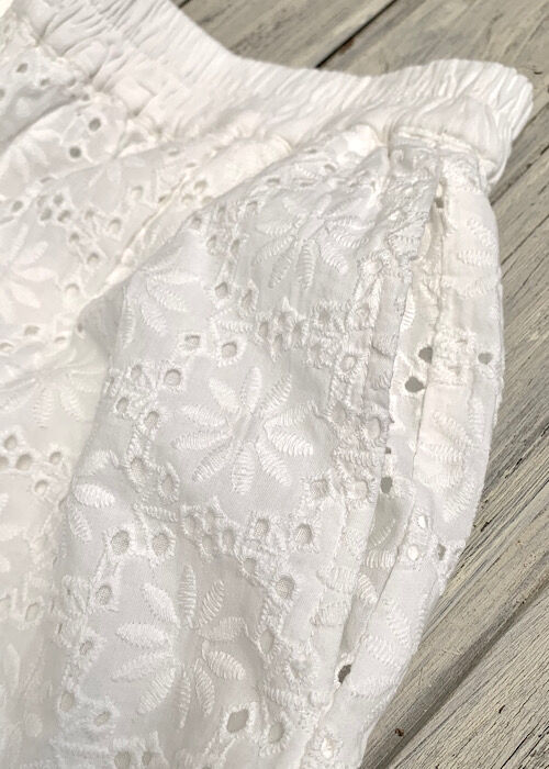 レース刺繍コットンパンツ | Le petit chic