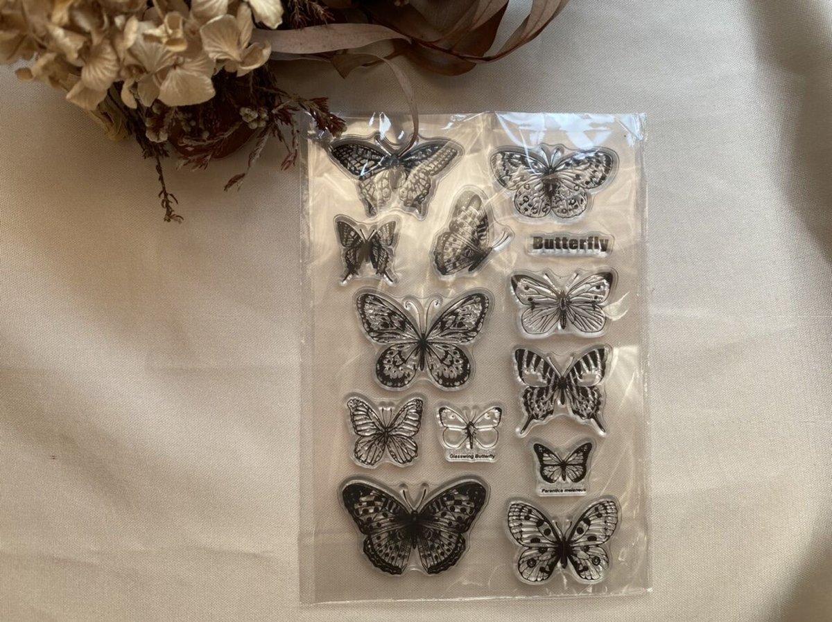 クリアスタンプ【蝶】 | owl