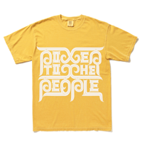 受注生産（期間限定:02/11まで）POWER TO THE PEOPLE Tee  / 辛子×ラメ白